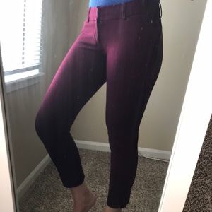 SOLD NFS Merona Ankle-Length Burgundy Pants Size 2